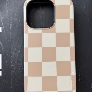 Casetify Beige & Cream Checkerboard iPhone Case